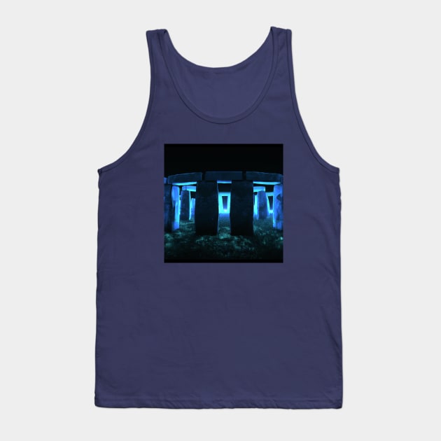 Mysterious Glowing Light Coming From Stonehenge Tank Top by Star Scrunch